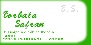 borbala safran business card